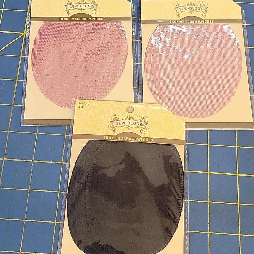 Iron On Elbow Patches Set of 3 -  3.5 x 4.5" New In Sealed